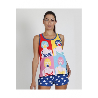 pijama corto multicolor 55512-0 ADMAS